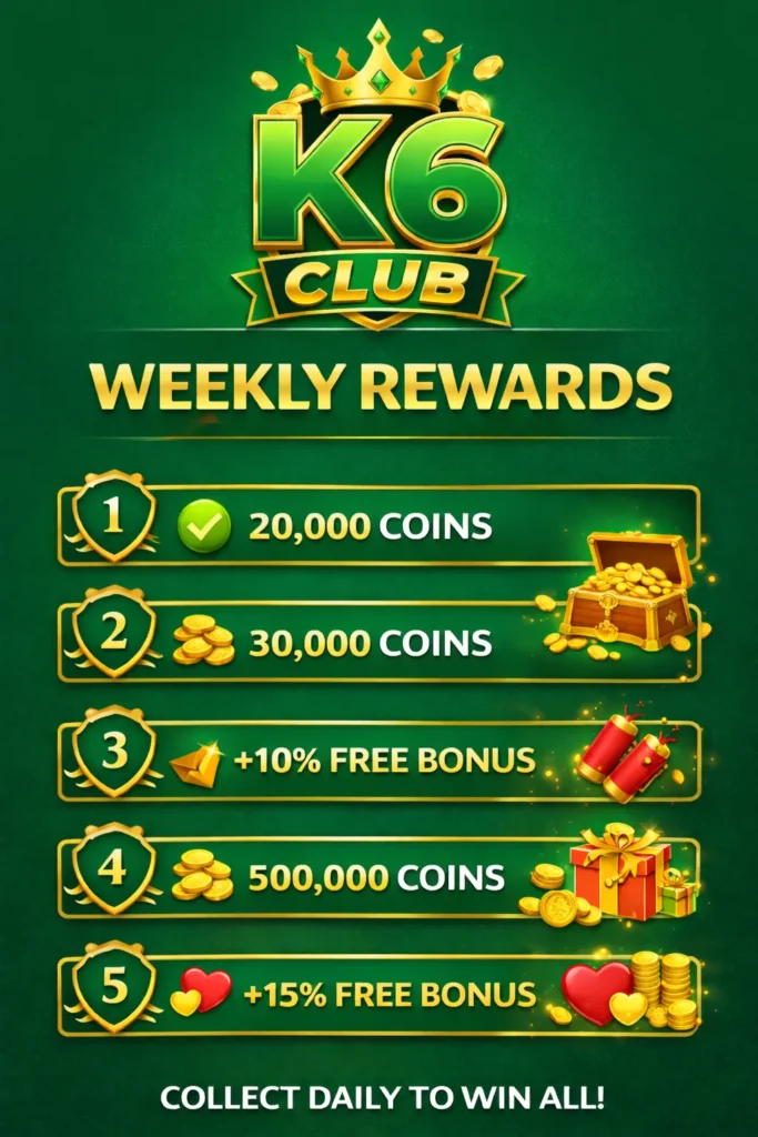 Weekly rewards K6club